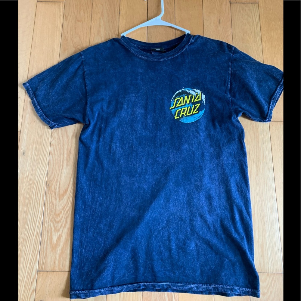blue santa cruz wave tee